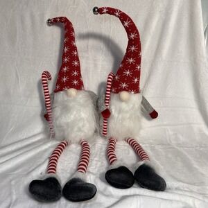 CHRISTMAS GNOME DOLLS‎ SHELF SITTERS SET OF 2  20"TALL